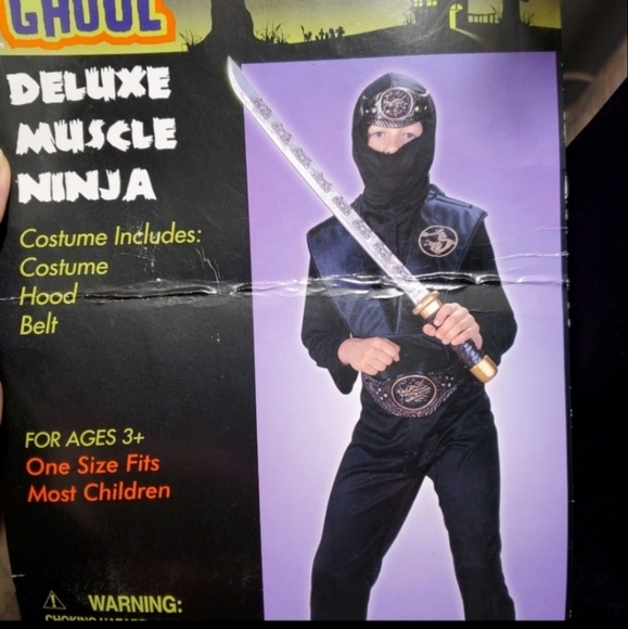 Totally Ghoul Deluxe Muscle Ninja Costume - Picture 3 of 3